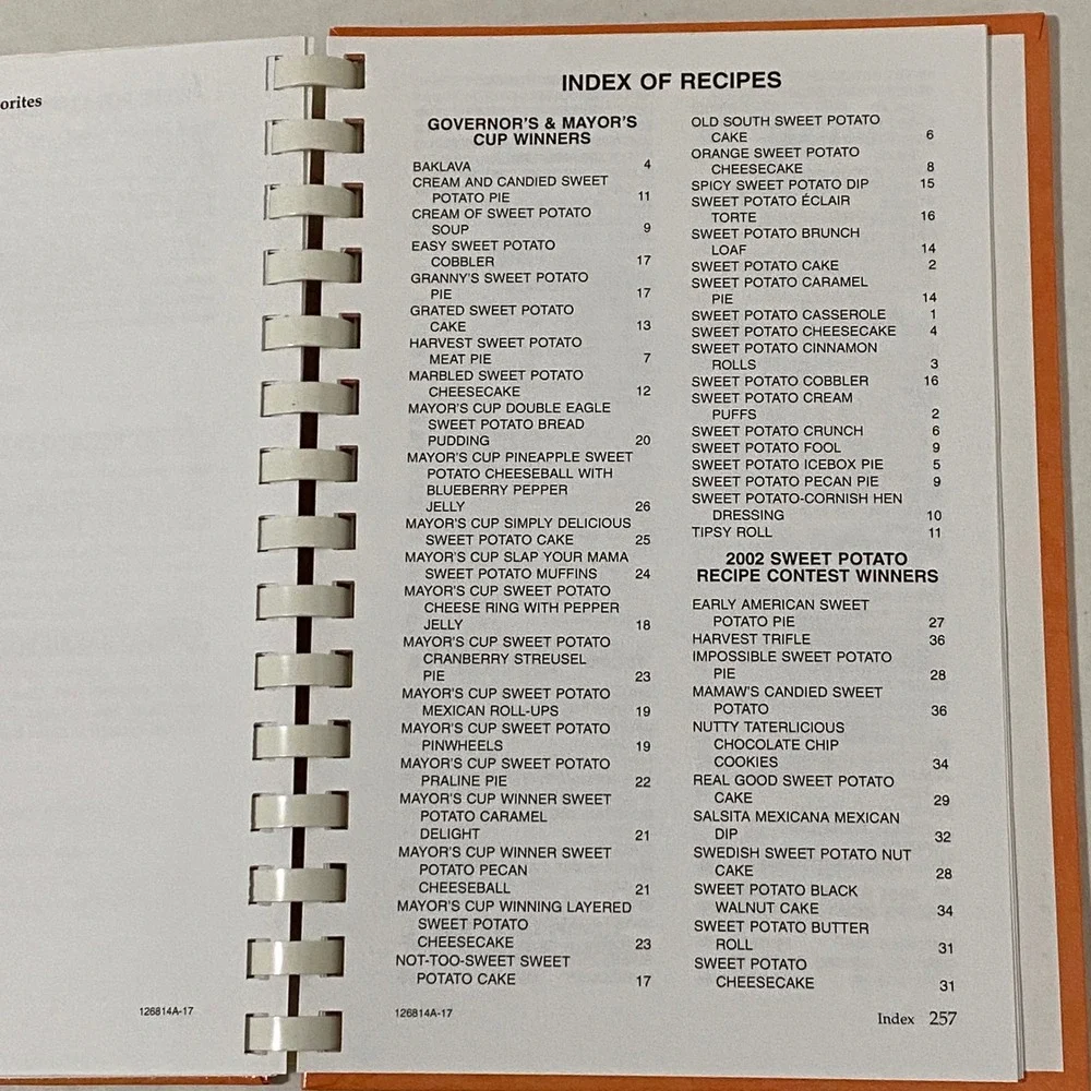 Mississippi Sweet Potato Cookbook Vardaman Recipe Collection HC Spiral 2015